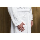 Халат мужской, шалька, размер 48, цвет белый, махра - Фото 4