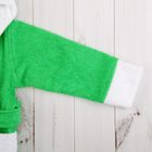 Халат махровый для мальчика капюшон + комби/белый, цвет зеленый, рост 134 - Фото 3