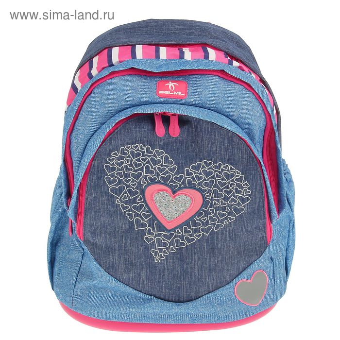 Рюкзак школьный с эргономичной спинкой Belmil, 40 х 30 х 21 см, Leisure Love - Фото 1
