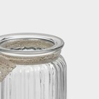 Банка для сыпучих продуктов с керамической крышкой «Сердечко», 300 мл, цвет белый - фото 25468656