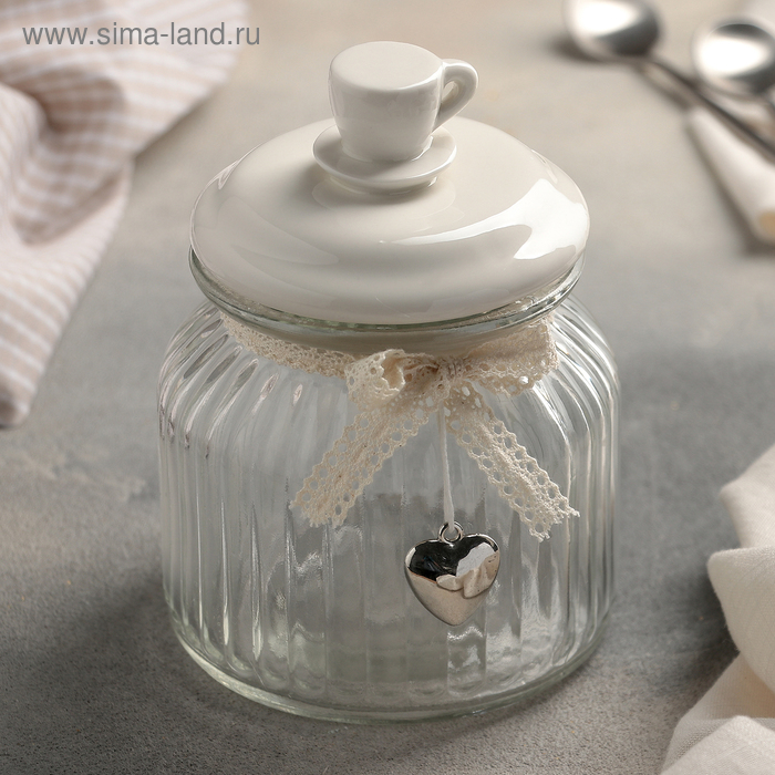 Банка для сыпучих продуктов 700 мл "Кружечка" - Фото 1