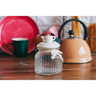 Банка для сыпучих продуктов Доляна «Чайные беседы», 700 мл, 10.7×17 см, с керамической крышкой, стекло, прозрачная - Фото 9