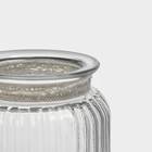 Банка для сыпучих продуктов Доляна «Чайные беседы», 700 мл, 10.7×17 см, с керамической крышкой, стекло, прозрачная - Фото 6