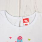 Комплект для  девочки (футболка, шорты), рост 80 см, цвет белый CSB 9628 (144)_М - Фото 2