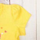 Комплект для  девочки (футболка, шорты), рост 80 см, цвет жёлтый CSB 9628 (144)_М - Фото 3