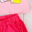 Комплект для девочки (блузка, шорты), рост 98 см, цвет коралловый/розовый Л621 - Фото 6