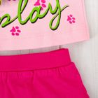 Комплект для девочки (блузка, шорты), рост 80 см, цвет фуксия/розовый Л634_М - Фото 6