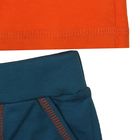 Комплект для мальчиков (джемпер, шорты), рост 98 см, цвет бирюзовый/оранжевый Н641 - Фото 6