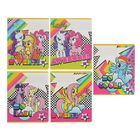 Тетрадь 12 листов клетка My Little Pony, обложка мелованный картон, ВД-лак, МИКС - Фото 1