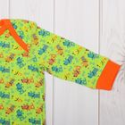Пижама для девочки, рост 62 см, цвет салатово-оранжевый - Фото 4