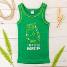 Майка для мальчика, рост 122-128 см, цвет зелёный - Фото 1