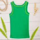 Майка для мальчика, рост 122-128 см, цвет зелёный - Фото 2