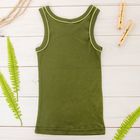 Майка для мальчика, цвет хаки, рост 86-92 см - Фото 2