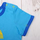 Комплект для мальчика: футболка, шорты, рост 74 см, цвет сине-голубой - Фото 4