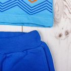 Комплект для мальчика: футболка, шорты, рост 74 см, цвет сине-голубой - Фото 7