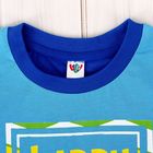 Комплект (футболка,шорты) для мальчика, рост 128 см, цвет голубой/синий 424 - Фото 3