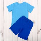 Комплект: футболка, шорты для мальчика, рост 92 см, цвет сине-голубой - Фото 2