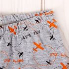 Пижама для мальчика, рост 74 см, цвет серый меланж, оранжевый - Фото 7
