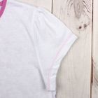 Пижама для девочки: футболка, шорты, рост 134 см, цвет бело-сиреневый - Фото 4