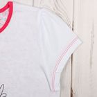 Пижама для девочки: футболка, шорты, рост 164 см, цвет бело-розовый - Фото 4