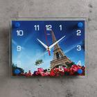 Часы-картина настенные, серия: Город, "Эйфелева башня", 20х26  см - фото 4098796