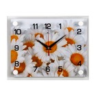 Часы-картина настенные, серия: Цветы, "Ромашки", плавный ход, 20 х 26 см - фото 4098800