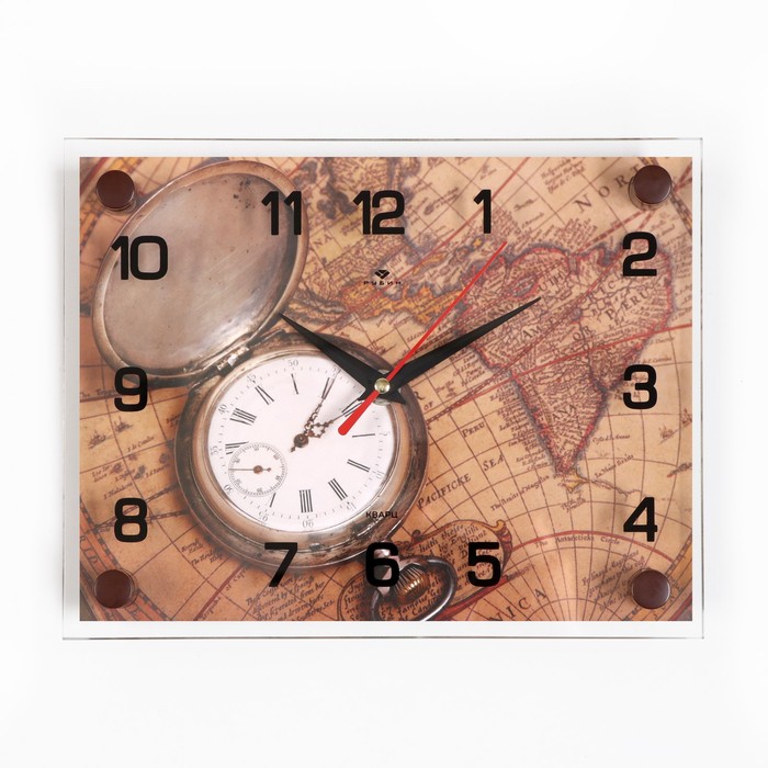 Часы-картина настенные, серия: Интерьер, "Карта", 20 х 26 см - Фото 1