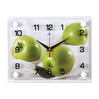 Часы-картина настенные, серия: Кухня, "Яблоки", плавный ход, 20 х 26 см - фото 4226844