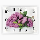 Часы-картина настенные, серия: Цветы, "Сирень", плавный ход, 30 х 40 см - фото 2852117