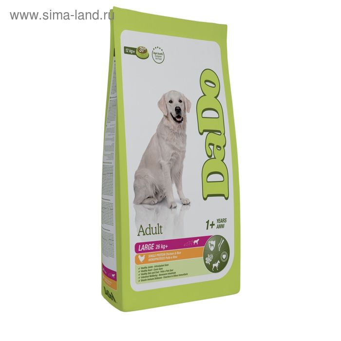Сухой корм DaDo для собак крупных пород, ягненок/рис/картофель, 3 кг. - Фото 1