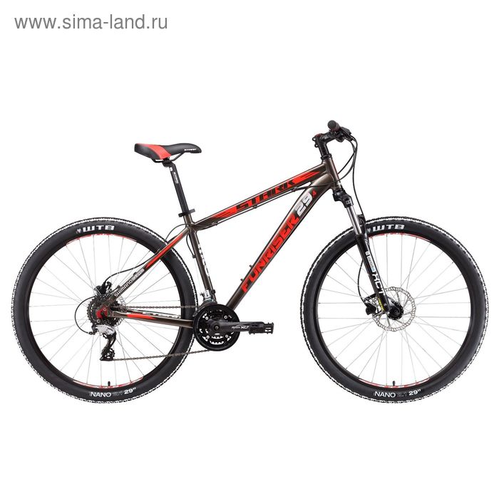 Велосипед 29" Stark Funriser 29.4 HD, 2017, цвет серо-красный, размер 18" - Фото 1