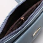 Клатч жен L-8011, 22*3*12,  3 отд, 2 н/кармана, с ручкой, длин ремень, голубой - Фото 5