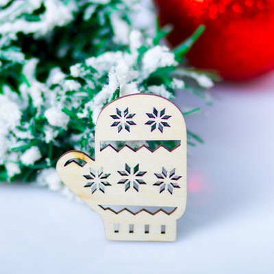 Подвеска-заготовка для творчества «Рукавичка», ёлочная игрушка, 5×5 см