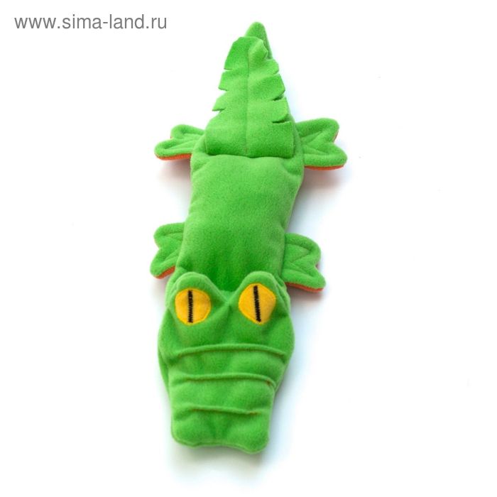 Игрушка для собак OSSO «Крокодил» с неубиваемой пищалкой, 25 см - Фото 1