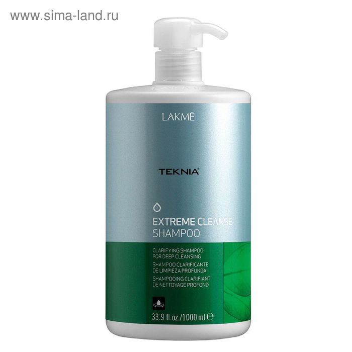 Шампунь для глубокого очищения Lakme Teknia Extreme Cleanse, 1 л - Фото 1