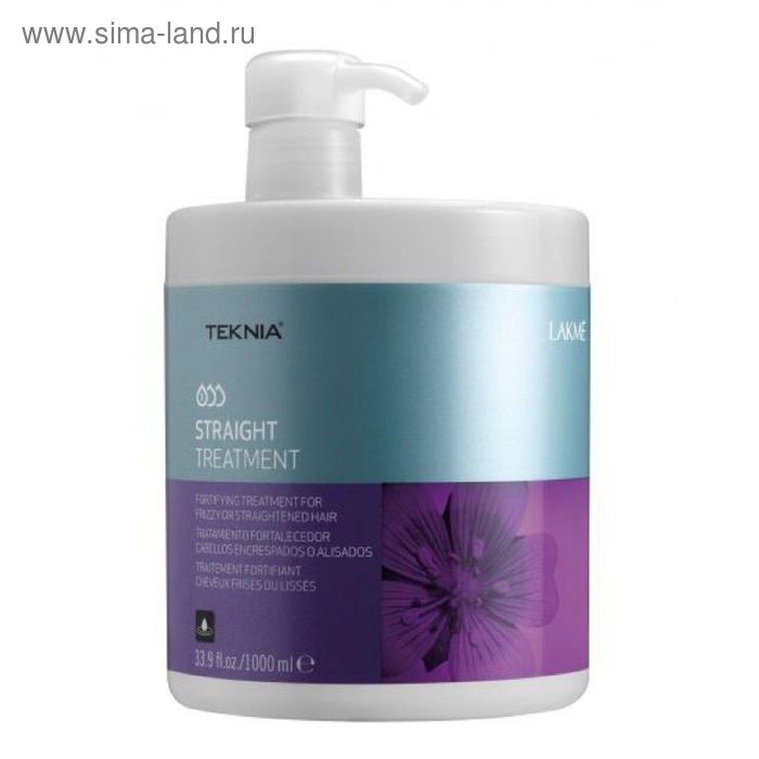 Укрепляющее средство для химически выпрямленных волос Lakme Teknia Straight, 1 л - Фото 1