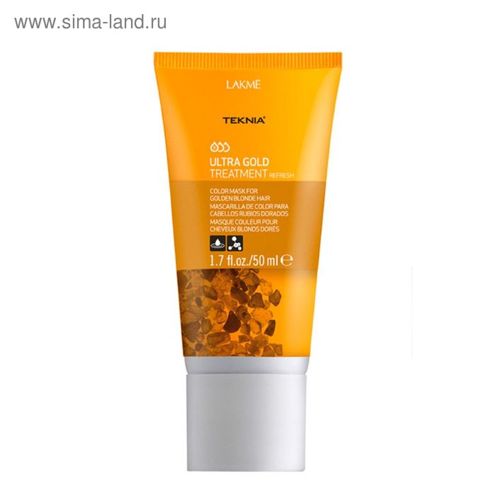 Средство, освежающее цвет для золотистых оттенков волос Lakme Teknia Ultra Gold Refresh, 50 мл - Фото 1
