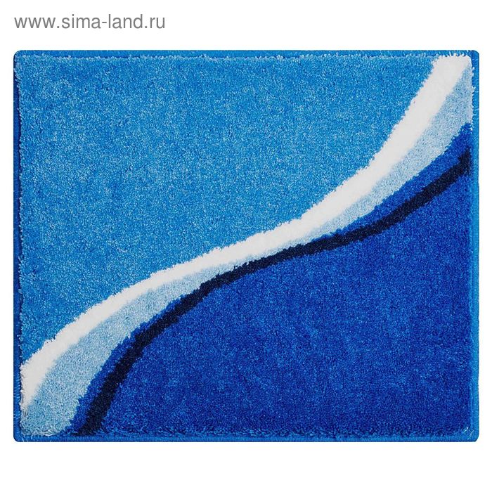 Коврик 50x60 см, цвет синий - Фото 1