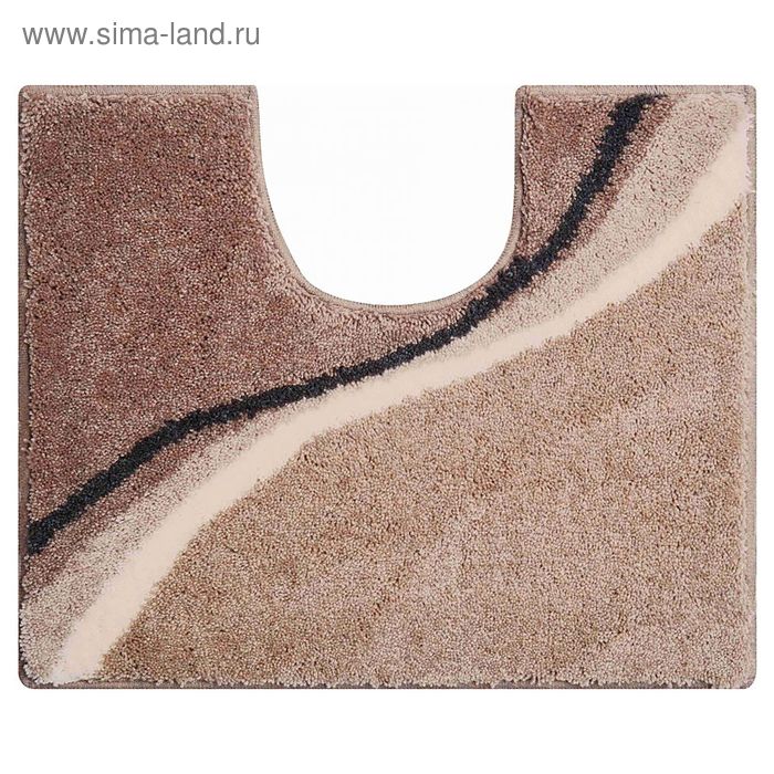 Коврик с вырезом 50x60 см, цвет бежевый - Фото 1