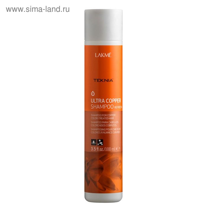 Шампунь, освежающий цвет медных оттенков волос Lakme Teknia Ultra Copper Refresh, 100 мл - Фото 1