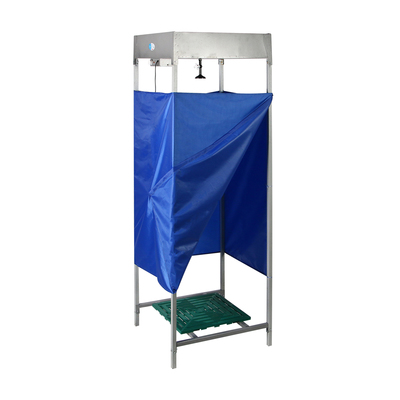 Душ дачный, 80×80×250 см, тент, бак антикоррозийный, 128 л, с ЭВН, тент МИКС