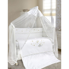 Комплект в кроватку "Малышок" (7 предметов), цвет белый 1441 - Фото 1