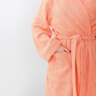 Халат махровый Экономь и Я женский, размер 46-48 цвет персиковый, 100% хлопок, 320 г/м2 - Фото 2