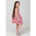 Платье нарядное для девочки, рост 110 см, цвет белый/красный - Фото 3