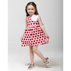 Платье нарядное для девочки, рост 116 см, цвет белый/красный - Фото 2