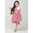 Платье нарядное для девочки, рост 116 см, цвет белый/красный - Фото 1