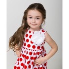 Платье нарядное для девочки, рост 116 см, цвет белый/красный - Фото 5