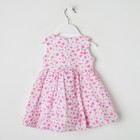 Платье для девочки, рост 92 см, цвет белый/розовый - Фото 3