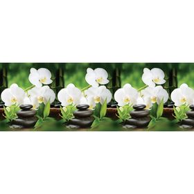 Кухонный фартук ПВХ Орхидея белая 3000х600х1,5