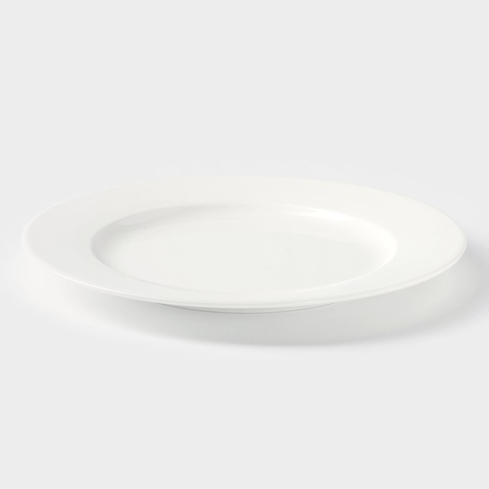 Тарелка обеденная Wilmax Stella Pro, d=27 см, фарфор, белая - Фото 1